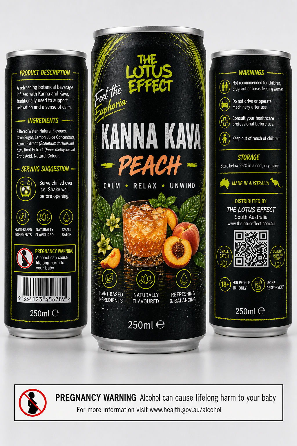 Kanna Kava - Peach Iced Tea - 4 Pack